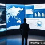 Home 19 보안솔루션 컨설팅 실무 과정 따라잡기 - A modern corporate office environment showcasing a cybersecurity consultant giving a detailed presen...