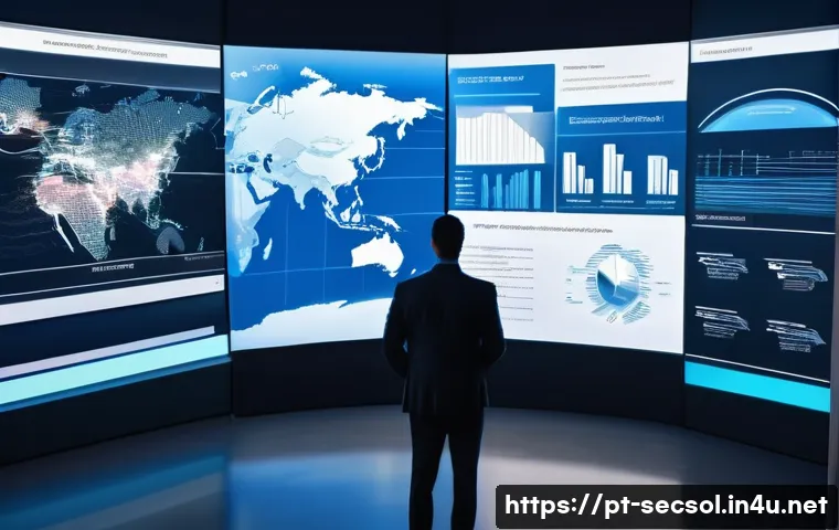 보안솔루션 컨설팅 실무 과정 따라잡기 - A modern corporate office environment showcasing a cybersecurity consultant giving a detailed presen...