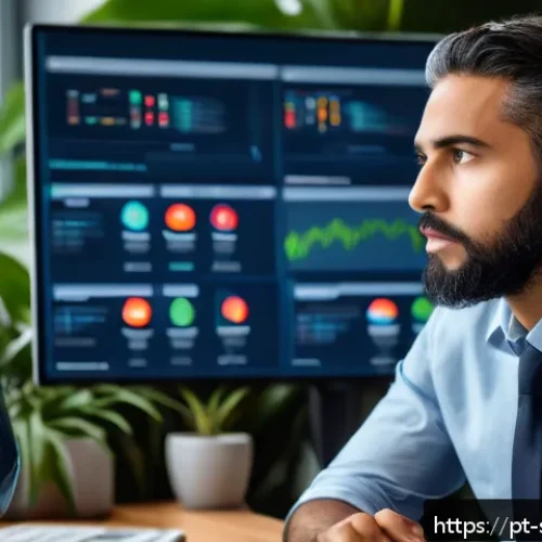 Home 17 보안 컨설팅 직무 면접 준비 요령 - A professional cybersecurity consultant in a modern Brazilian office environment, dressed in busines...